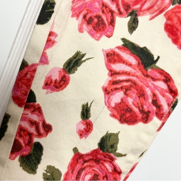 NWT L'AGENCE High Rise Floral Print Stretch Denim Ankle Cropped Skinny Jeans 25 - Picture 10 of 11